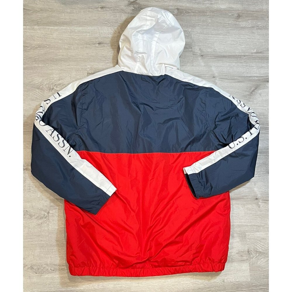 U.S. Polo Assn. Mens Classic Navy Color Block Polar Fleece Jacket 2XL - Picture 7 of 7